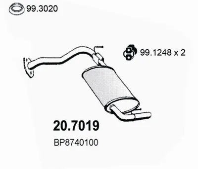 Silenciador posterior Mazda 323 C V · Mazda 323 F V