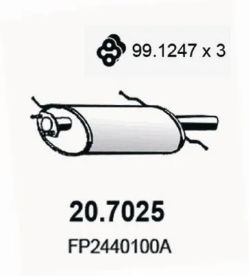 Silenciador posterior Ford ESCORT VI Estate Van · Mazda 626 V · Mazda 626 V Hatchback