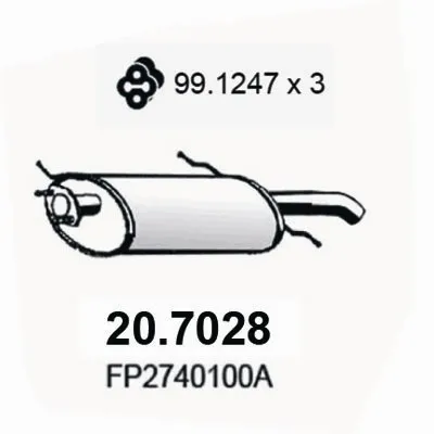 Silenciador posterior Ford ESCORT VI Estate Van · Mazda 626 V · Mazda 626 V Hatchback