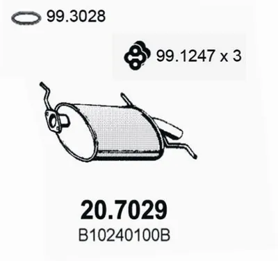 Silenciador posterior Mazda 121 I · Kia PRIDE