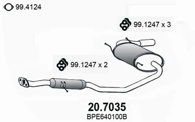 Silenciador posterior Mazda MX-5 I