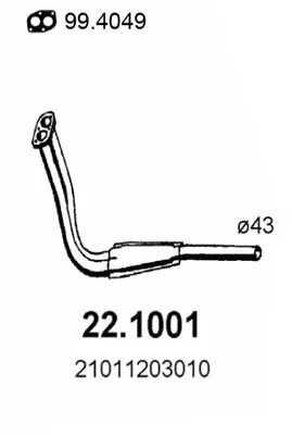 Tubo de escape Lada 1200-1500 Estate · Lada 1200-1600 · Lada NOVA