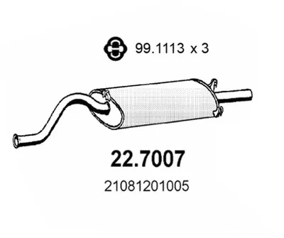 Silenciador posterior Lada SAMARA · Lada SAMARA Saloon · Lada SAMARA Hatchback