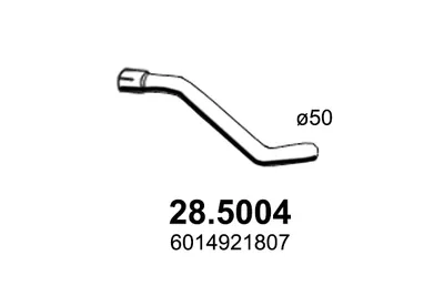 Tubo de escape Mercedes-Benz T1 Bus · Mercedes-Benz T1 Van · Mercedes-Benz T1 Platform/Chassis