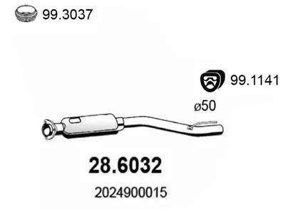 silenciador del medio Mercedes-Benz C-CLASS · Mercedes-Benz C-CLASS T-Model
