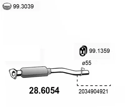 silenciador del medio Mercedes-Benz C-CLASS · Mercedes-Benz C-CLASS T-Model
