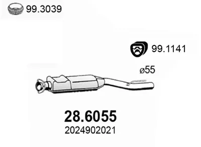 silenciador del medio Mercedes-Benz C-CLASS · Mercedes-Benz C-CLASS T-Model · Mercedes-Benz CLK
