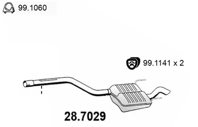 Silenciador posterior Mercedes-Benz C-CLASS · Mercedes-Benz C-CLASS T-Model