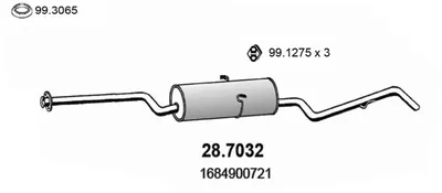 Silenciador posterior Mercedes-Benz A-CLASS