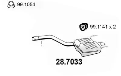Silenciador posterior Mercedes-Benz C-CLASS · Mercedes-Benz C-CLASS T-Model