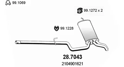 Silenciador posterior Mercedes-Benz E-CLASS T-Model