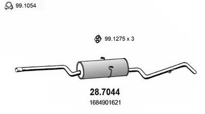 Silenciador posterior Mercedes-Benz A-CLASS