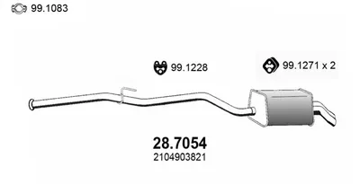 Silenciador posterior Mercedes-Benz E-CLASS
