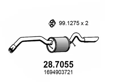 Silenciador posterior Mercedes-Benz A-CLASS