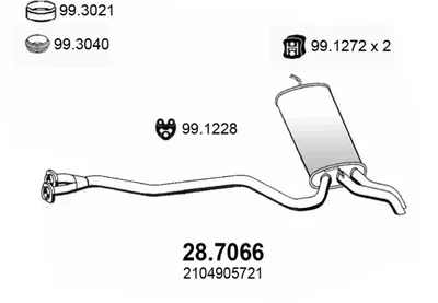 Silenciador posterior Mercedes-Benz E-CLASS · Mercedes-Benz E-CLASS T-Model