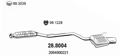 Silenciador central/posterior Mercedes-Benz CLK · Mercedes-Benz CLK Convertible