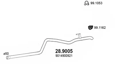 Tubo de escape Mercedes-Benz SPRINTER 2-t Platform/Chassis · Mercedes-Benz SPRINTER 2-t Van · Mercedes-Benz SPRINTER 2-t Bus