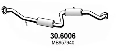 silenciador del medio Mitsubishi CARISMA · Mitsubishi CARISMA Saloon · Volvo S40 I