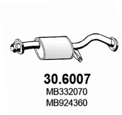 silenciador del medio Mitsubishi PAJERO II · Mitsubishi PAJERO II Canvas Top