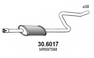 silenciador del medio Mitsubishi COLT VI