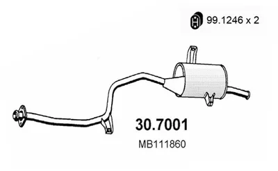 Silenciador posterior ASSO 30.7001