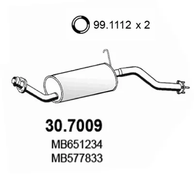 Silenciador posterior Mitsubishi PAJERO I