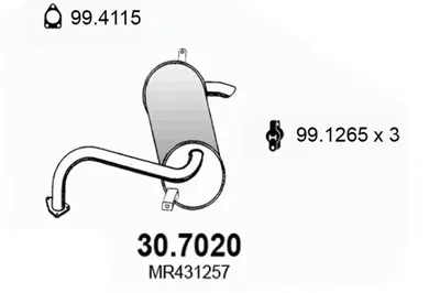 Silenciador posterior Mitsubishi PAJERO PININ I
