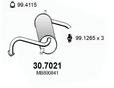 Silenciador posterior Mitsubishi PAJERO PININ I