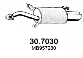 Silenciador posterior Mitsubishi CARISMA · Mitsubishi CARISMA Saloon