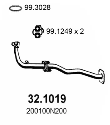 Tubo de escape Nissan ALMERA I Hatchback · Nissan ALMERA I