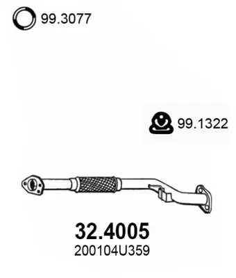Tubo de escape Nissan ALMERA TINO
