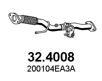 Tubo de escape ASSO 32.4008