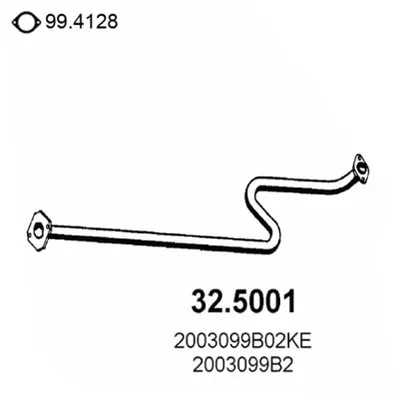 Tubo de escape Nissan MICRA II