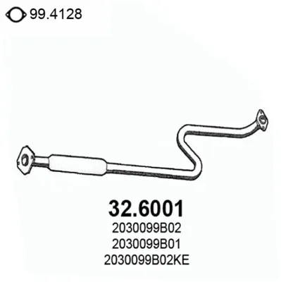 silenciador del medio Nissan MICRA II