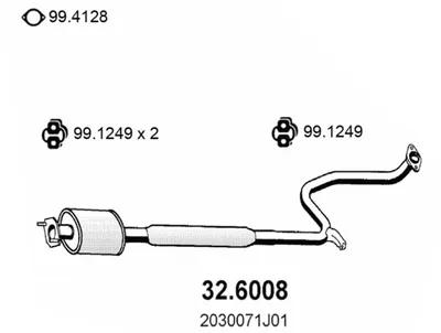 silenciador del medio Nissan PRIMERA · Nissan PRIMERA Hatchback