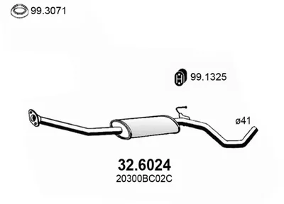 silenciador del medio Nissan MICRA III
