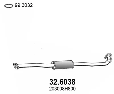 silenciador del medio Nissan X-TRAIL I
