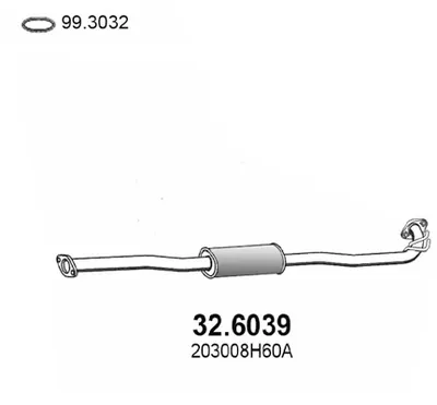 silenciador del medio Nissan X-TRAIL I