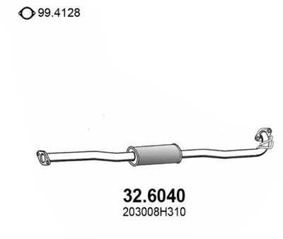 silenciador del medio Nissan X-TRAIL I