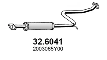 silenciador del medio Nissan 100NX · Nissan SUNNY III Hatchback · Nissan SUNNY III Liftback