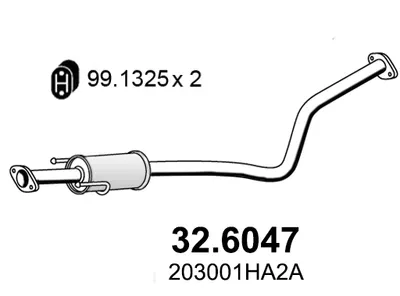 silenciador del medio Nissan MICRA IV