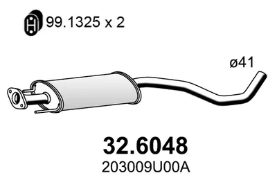 silenciador del medio Nissan NOTE