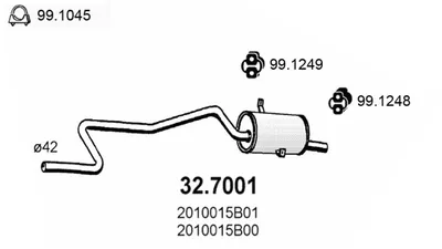 Silenciador posterior Nissan MICRA I