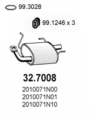 Silenciador posterior Nissan PRIMERA Traveller