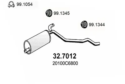 Silenciador posterior Nissan PATROL III/1 Station Wagon · Nissan PATROL III/1 Hardtop
