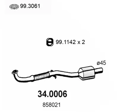 Catalizador Opel CORSA B