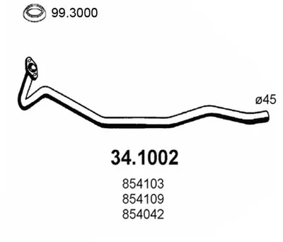 Tubo de escape Opel CORSA A TR · Opel CORSA A Hatchback · Opel CORSA A Hatchback Van