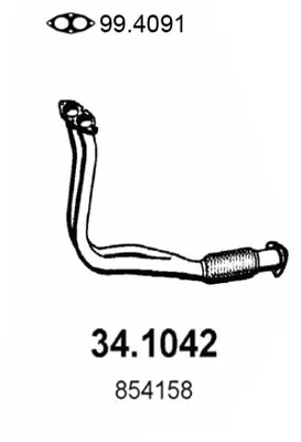 Tubo de escape Opel ASTRA F Saloon · Opel ASTRA F Hatchback · Opel VECTRA A