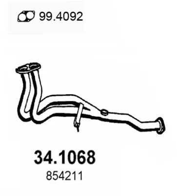 Tubo de escape Opel ASTRA F Saloon · Opel ASTRA F Hatchback · Opel VECTRA A