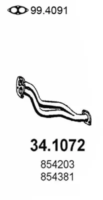 Tubo de escape Opel ASTRA F Saloon · Opel ASTRA F Hatchback · Opel VECTRA A